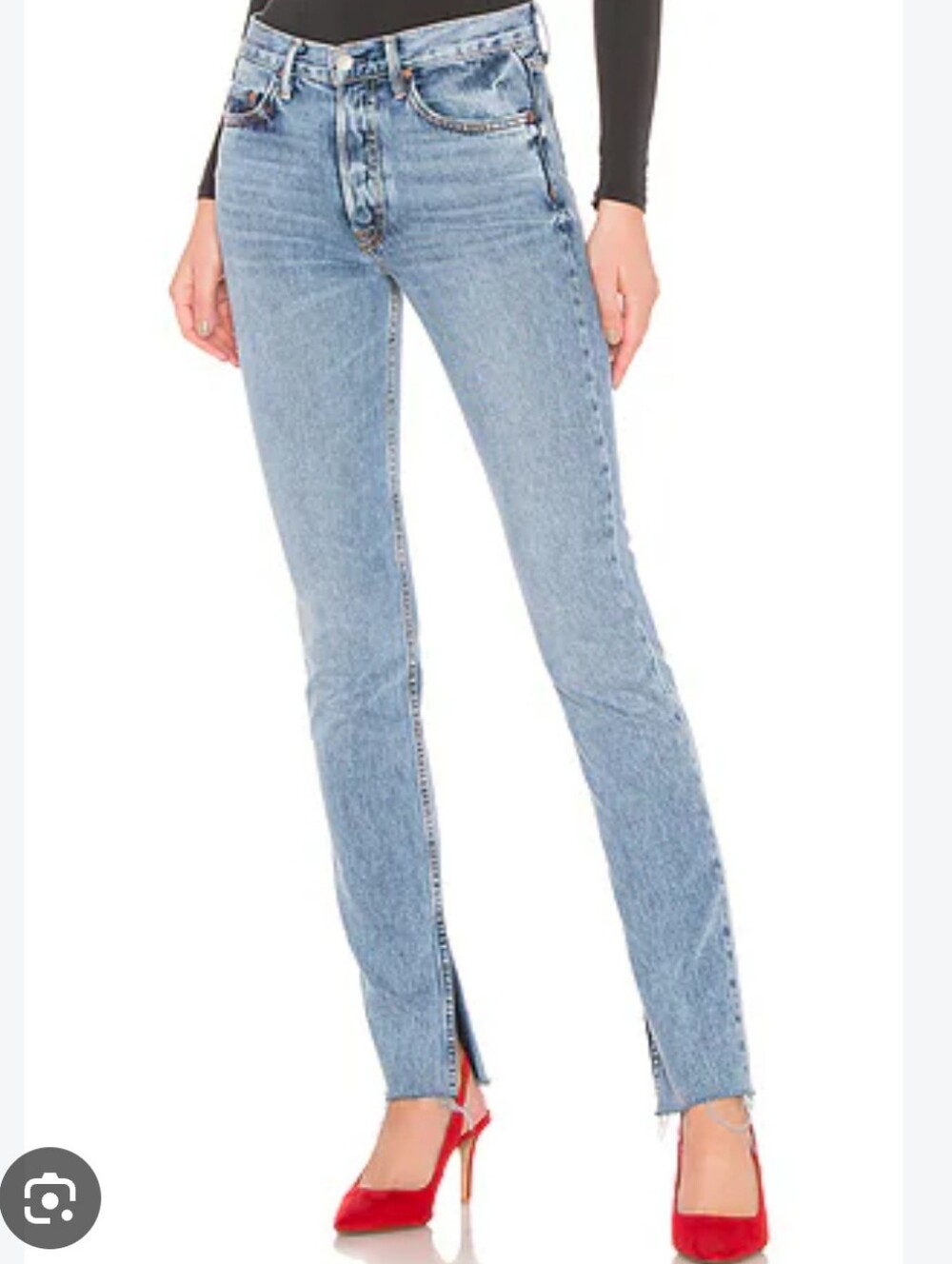 GRLFRND Addison High Rise Split Leg Bootcut Jeans